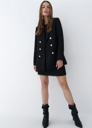 Пиджак жакет твидовый