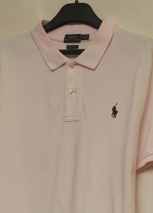 Polo ralph lauren xl skinny fit поло женское нежно розовое свежие коллекции garment dyed4 фото