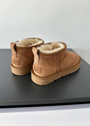 Женские угги ugg ultra mini chestnut suede premium3 фото