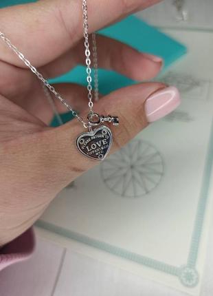 Сеебряная подвеска с цепочкой tiffany + мешочек