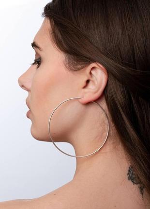 Сережки конго срібні великі