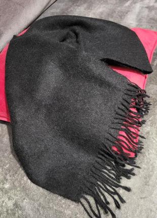 Черный шарф из шерсти альпаки2 фото