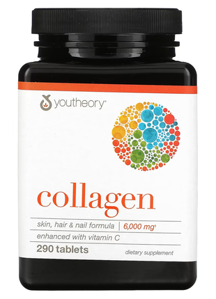Youtheory, колаген, 1000 мг, 290 таблеток