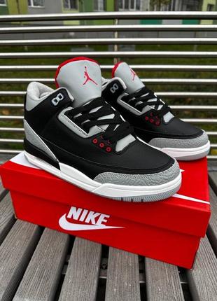 Мужские зимние кроссовки nike air jordan 3 с мехом8 фото