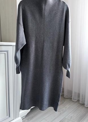 Теплое вязаное шерстяное платье-италия.2 фото