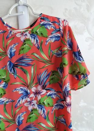 Цветочная блуза с широкими рукавами5 фото