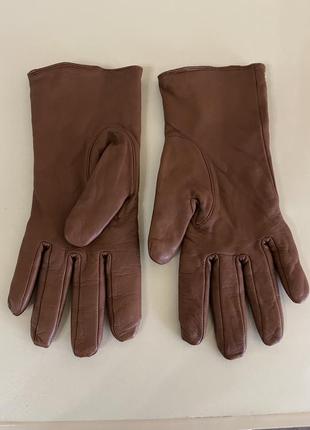 Кожаные перчатки  с утеплителем бренд3 фото