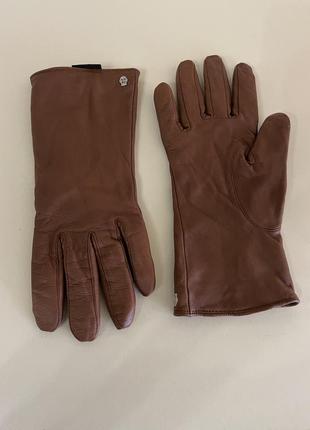 Кожаные перчатки  с утеплителем бренд5 фото