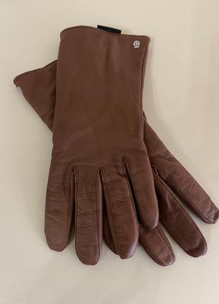 Кожаные перчатки  с утеплителем бренд2 фото