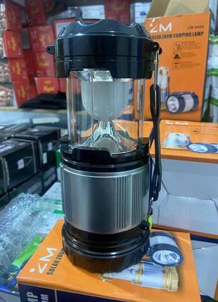 Складной кемпинговый фонарь на батарейках zm-9699 черный1 фото