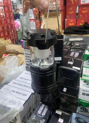 Складной кемпинговый фонарь на батарейках zm-9699 черный6 фото