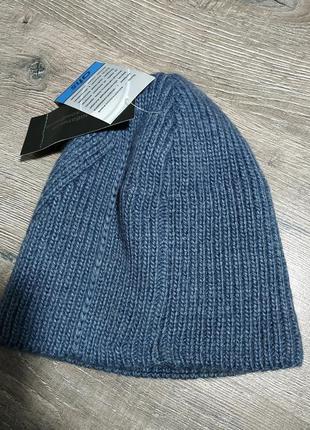 Нова шапка з биркою кольору синій джинс, всередині на флісі.4 фото