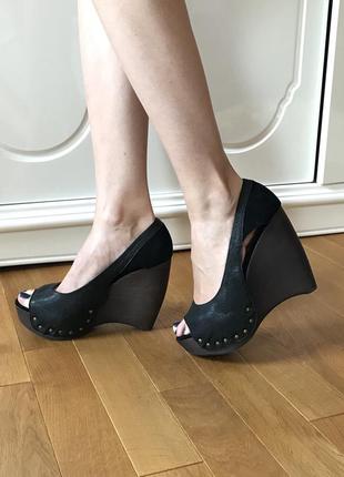 Шкіряні босоніжки black rooster