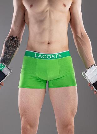 Набор мужских трусов lacoste в подарочной упаковке 5 штук боксеры хлопковые9 фото