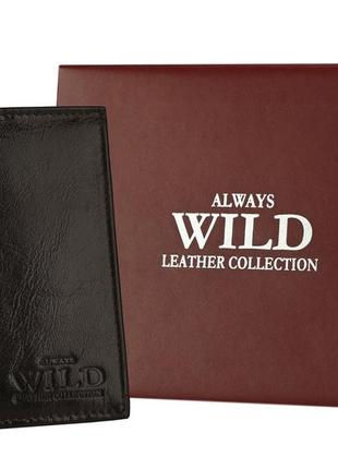 Кошелек мужской кожаный always wild n4-vtk-box-4480 коричневый