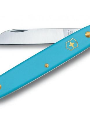 Ніж для саду victorinox floral knife 100мм/1функ/голуб мат(блістер) (vx39050.25b1)