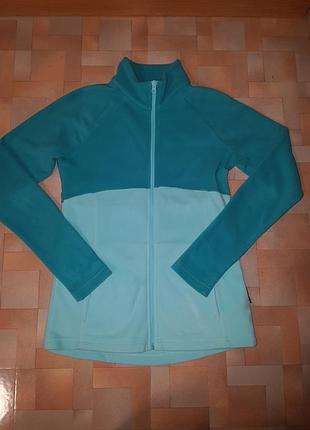Флиска, флисовая кофта, реглан outventure m46 р-р бирюзово-голубая