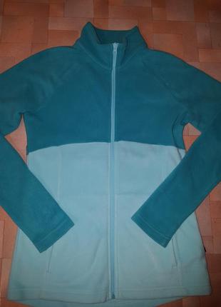 Флиска, флисовая кофта, реглан outventure m46 р-р бирюзово-голубая