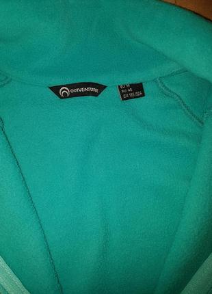 Флиска, флисовая кофта, реглан outventure m46 р-р бирюзово-голубая