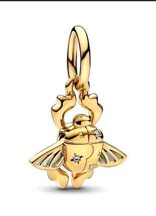 Шарм подвеска жук скарабей пандора pandora