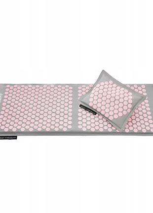 Коврик акупунктурный с подушкой 4fizjo eco mat xl аппликатор кузнецова 4fj0515 grey/pink3 фото