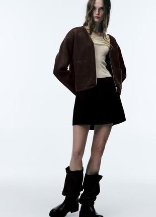 Трикотажная куртка-бомбер со 100%-й шерсти