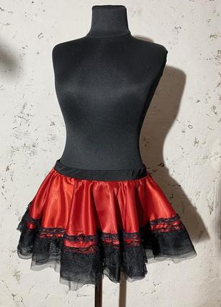 Сексуальная атласная красная юбка 🫦 ann summers 🫦 р. 12 (s,m, l)1 фото