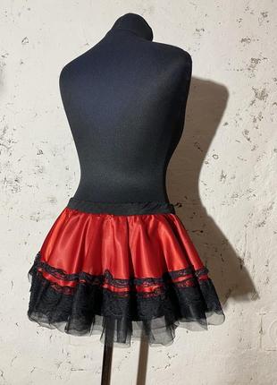 Сексуальная атласная красная юбка 🫦 ann summers 🫦 р. 12 (s,m, l)2 фото