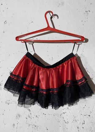 Сексуальная атласная красная юбка 🫦 ann summers 🫦 р. 12 (s,m, l)3 фото