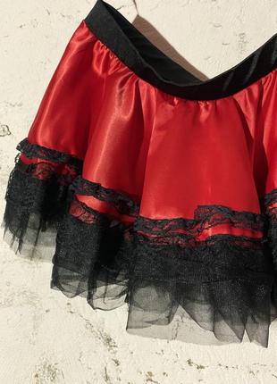 Сексуальная атласная красная юбка 🫦 ann summers 🫦 р. 12 (s,m, l)6 фото
