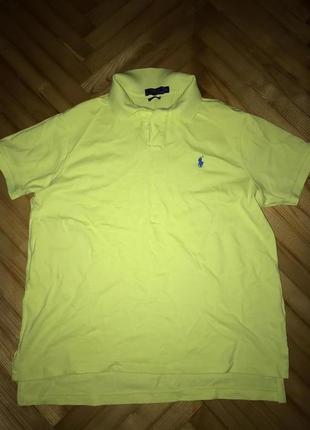 Polo ralph lauren custom fit-неоново жовта футболка поло! р.-xl3 фото