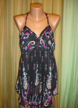 Летняя блуза-туника на бретелях  "george"   morocco