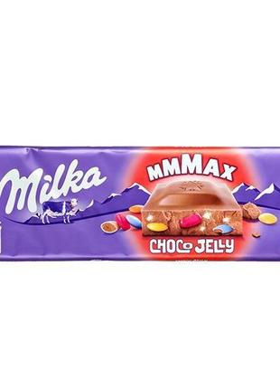 Шоколад молочний milka choco jelly, 300 г, швейцарія