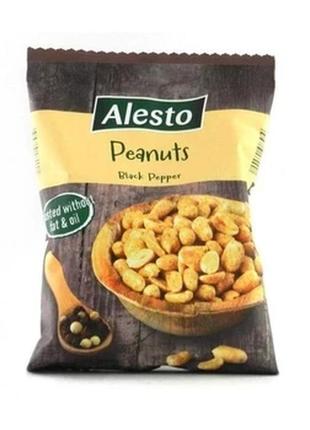 Арахис с черным перцем обжаренный alesto peanuts, 150 г, германия, не горький