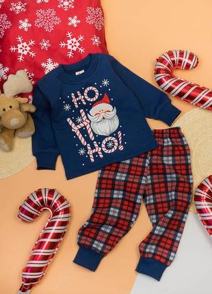 Пижама новогодняя тёплая с начесом, тепла новорічна піжама з начосом фемілі лук3 фото