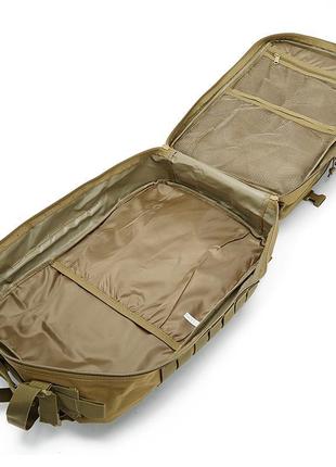 Туристичний рюкзак shoptorg на 40 літрів коричневий комфортний рюкзак мисливця топ якості7 фото