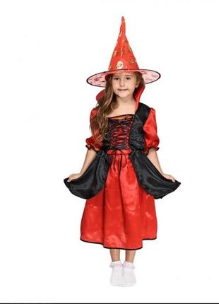 Карнавальний костюм для дівчинки відьмочка, чаклунка3 фото