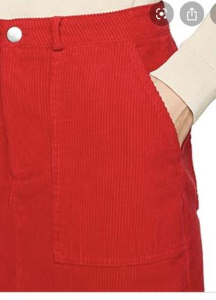 Трендовая вильветовая юбочка с накладными карманами от new look3 фото