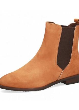 Замшевые утепленные демисезонные / осенние / весенние ботинки челси caprice. 42_43 размер