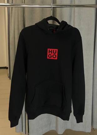 Мужское теплое худи hugo boss на флисе