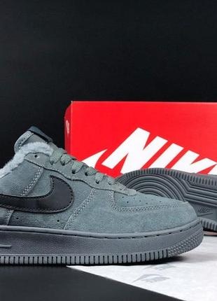 Мужские кроссовки с мехом nike air force #найк