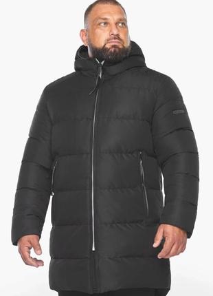 Чёрная мужская зимняя длинная куртка braggart  aggressive4 фото