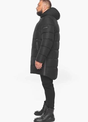 Чёрная мужская зимняя длинная куртка braggart  aggressive2 фото
