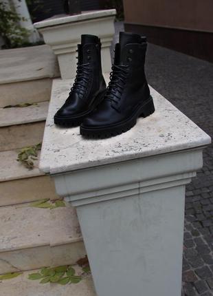Жіночі шкіряні черевики. зима/демі ptaha_shoes6 фото