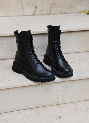 Жіночі шкіряні черевики. зима/демі ptaha_shoes2 фото