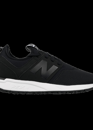 Черные тканевые кроссовки сетка кожзам с белой подошвой женские nb new balance 247 revlite2 фото