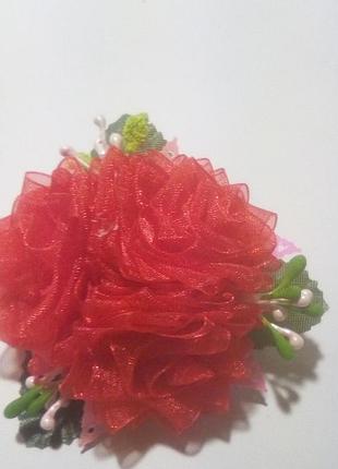 Гумка для волосся "три троянди"