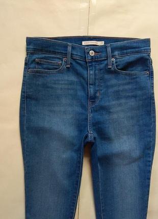 Брендовые джинсы скинни с высокой талией levis, 12 размер.3 фото