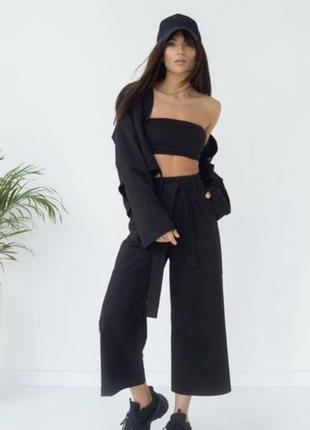 Трендовые широкие брюки кюлоты fashion nova 12/l