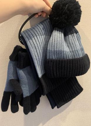 Шапка и шарф перчатки